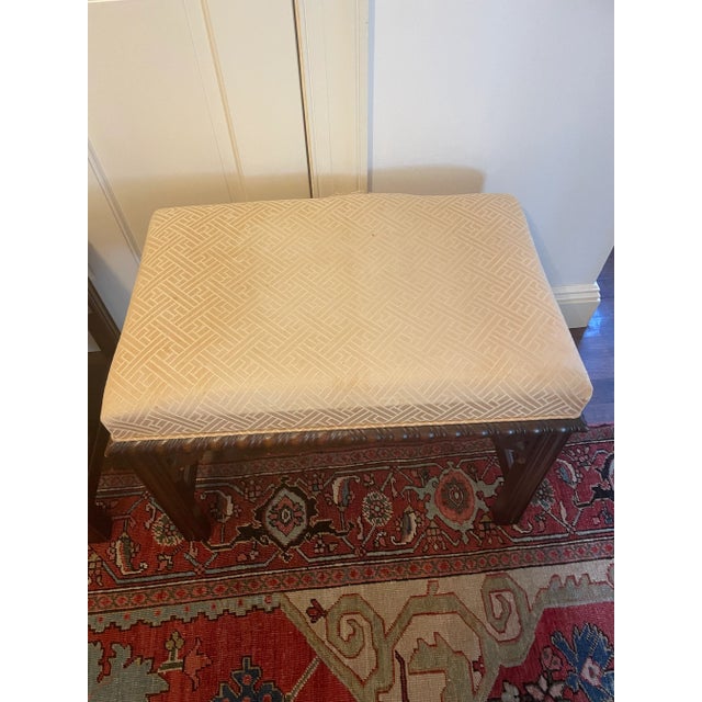 Pair of Drexel Chippendale Style Chinoiserie Stools For Sale In New York - Image 6 of 8