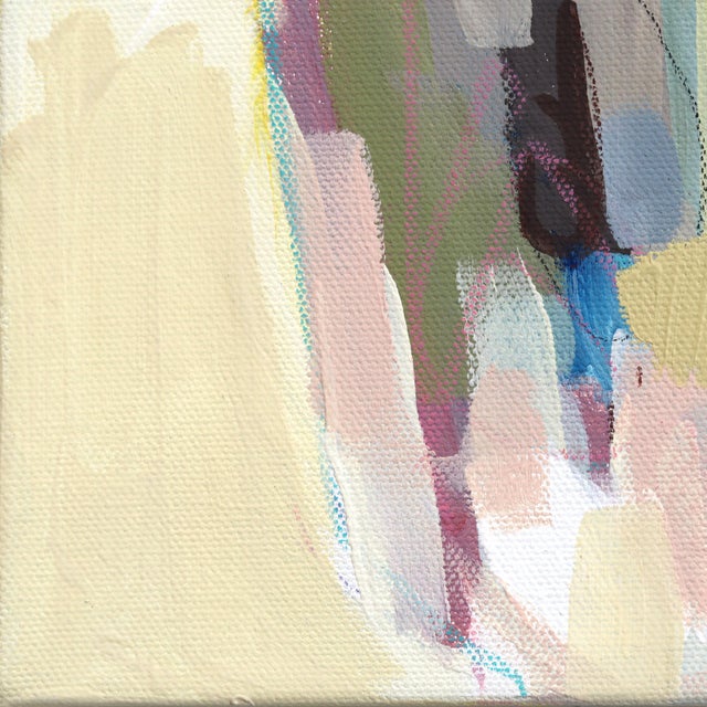 Brown and Pink Swiss - Original Expressive Cow Portrait Mixed Media Acrylic Painting For Sale In Los Angeles - Image 6 of 9