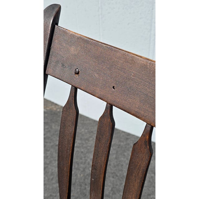 Black Antique Arrow Back Windsor Brown Childs Side Chair ~ French Country 2of2 For Sale - Image 8 of 18