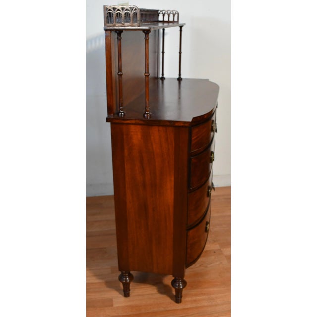1920s Antique Sohan Ny English Sheraton Solid Mahogany Server / Buffet For Sale - Image 16 of 18