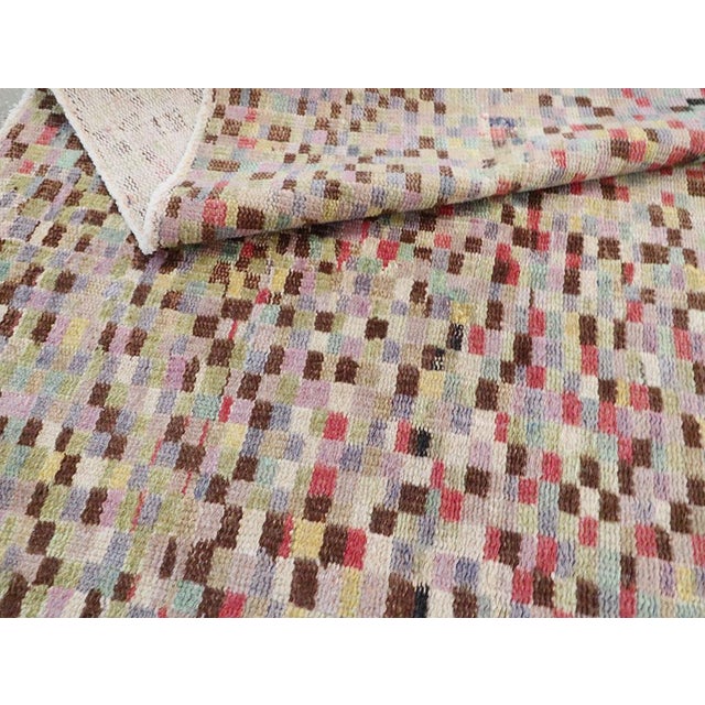 Galerie Shabab Collection Checkered Vintage Turkish Anatolian Accent Rug For Sale - Image 10 of 10
