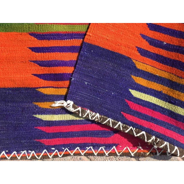 Textile Mini Bohemian Kilim - 41" X 47" For Sale - Image 7 of 8