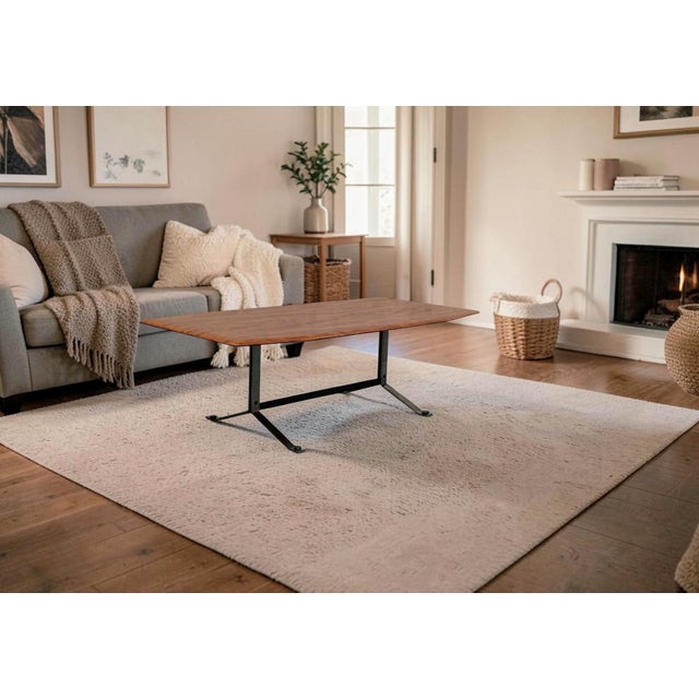 Black Coffee Table with Contoured Top and Metal Frame, Italy, 1960s For Sale - Image 8 of 10