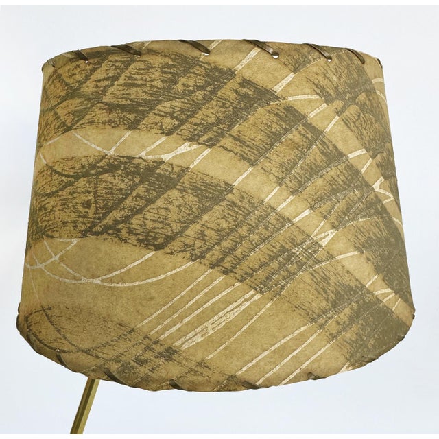 Mid-Century Modern 1950s Mid-Century Atomic 2-Arm Lamp, Fiberglass Shades For Sale - Image 3 of 8