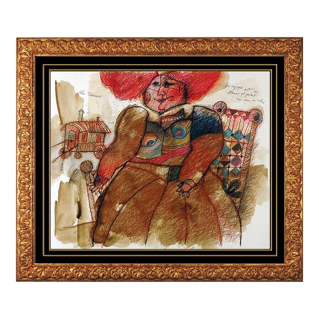 1980s Les Voyages Sont Des Silences Qui Parlent Aux Creux Des Ains, Theo Tobiasse For Sale