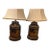 Pair of Chinoiserie Tole Tea Caddy Table Lamps No. 5 & 6 – Black & Gilt – Working For Sale
