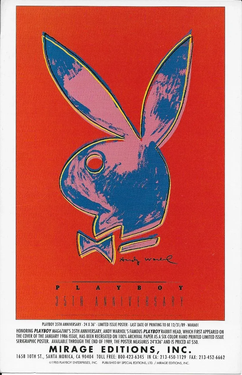 Andy Warhol Playboy 35th Anniversary Poster Holiday Sale | Chairish