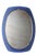 Vintage Mirror with Blue Glass, Italy, 1960s For Sale