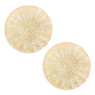 Mid-Century Art Deco Geometric Glass Wall Lights from Limburg, Germany, 1970s, Set of 2 For Sale