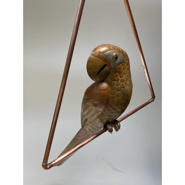 Sergio Bustamante Vintage Large Sergio Bustamante Style Parrot Sculpture For Sale - Image 4 of 11