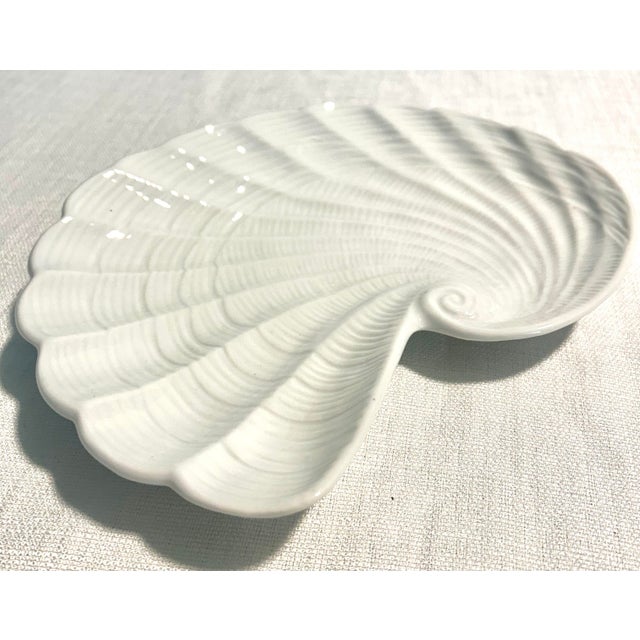 Mid 20th Century MCM Porcelain Andrea by Sadek Shell Plate For Sale - Image 5 of 6