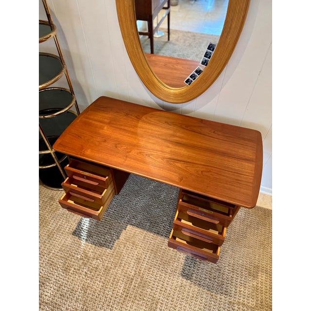 Beautiful Mid Century Modern Front Facing Desk, Circa 1960s For Sale - Image 11 of 12