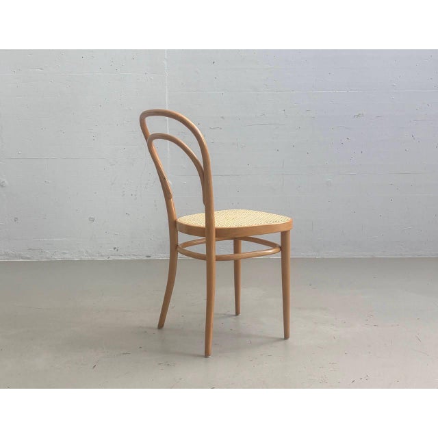 Vintage Bentwood Chair with Viennese Caning from Thonet, 1981 For Sale - Image 3 of 9
