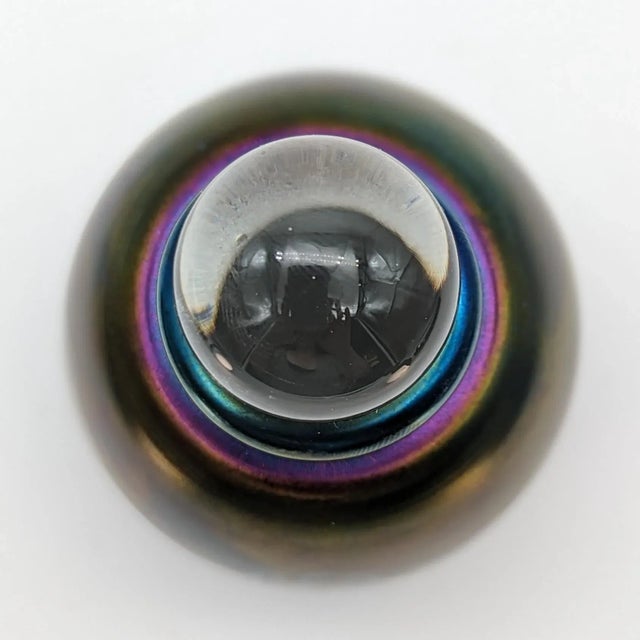 Robert Eickholt Signed Iridescent Art Glass Perfume Bottle