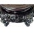 4.25" Dark Black Brown Dragon Motif Round Wood Display Stand For Sale In San Francisco - Image 6 of 7