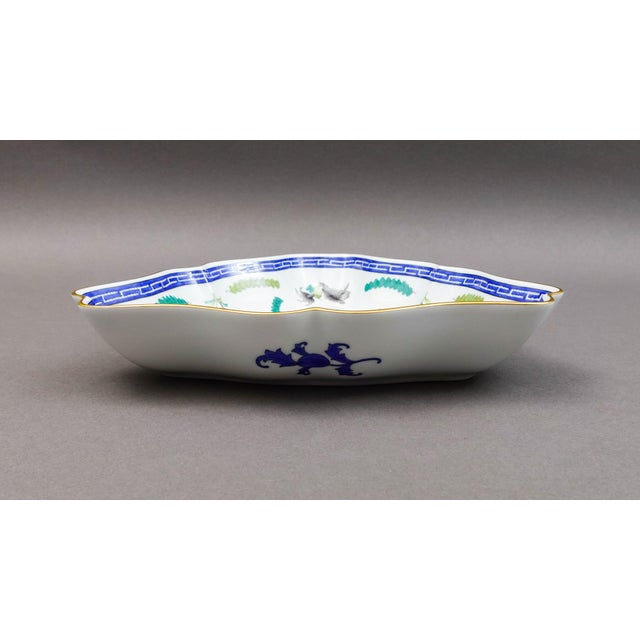 Mid 20th Century Mid 20th Century Herend Hungary 24k Gold Gilt Poisson Koi Fish Porcelain Triangle Dish 2191/Po For Sale - Image 5 of 9