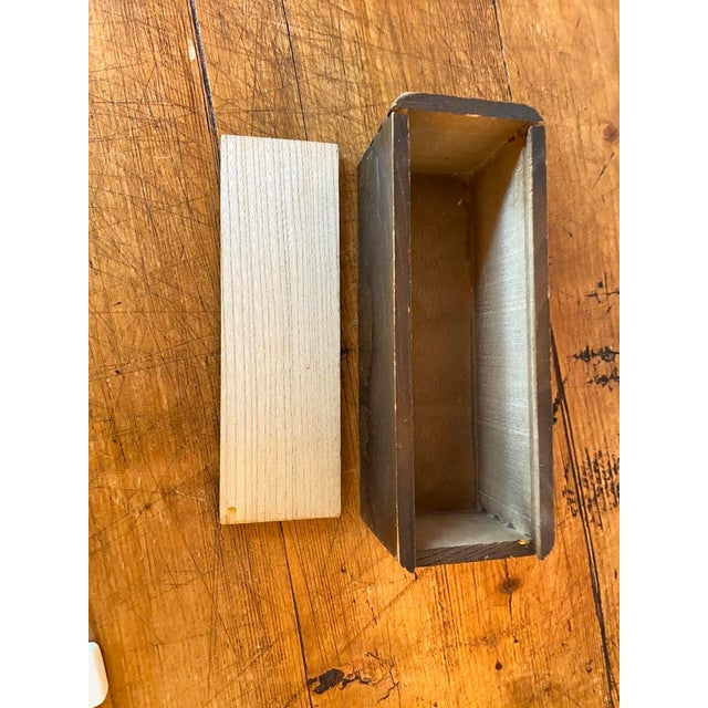 Vintage Bakelite Domino Set With Brass Spinners, Wood Box, 28 Pieces For Sale - Image 12 of 12