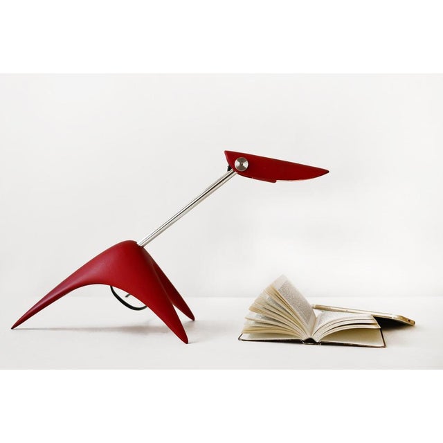 3-pop desk lamp by lucio rossi dimensions: d 16 x w 48 x h 25 cm material: lacquered recycled plastic, aluminum, stainless...