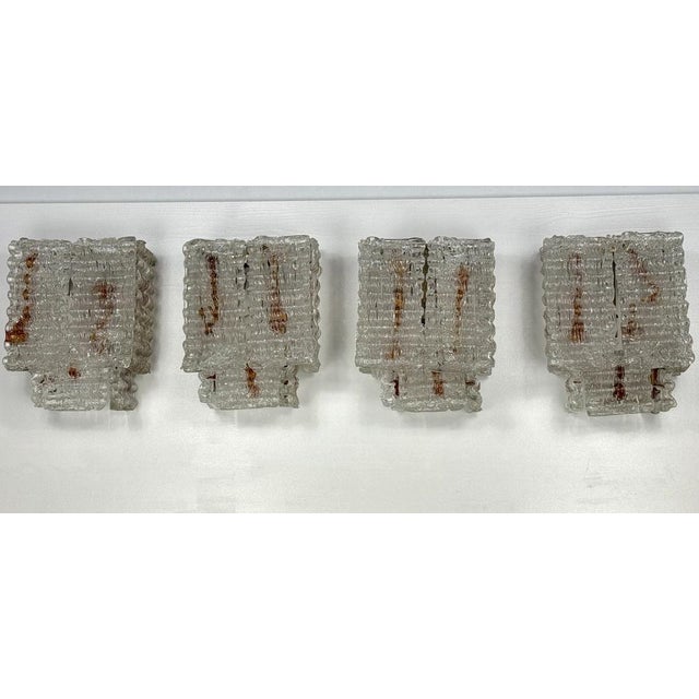 Large Wall Lamps in Murano Glass by Poliarte, 1970s, Set of 4 For Sale - Image 18 of 18