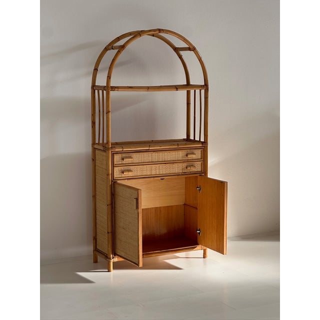 Vintage Sideboard in Rattan and Natural Bamboo, 1970s For Sale - Image 4 of 13