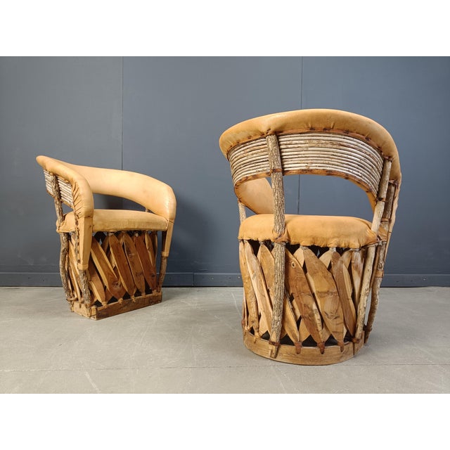 Wood Vintage Art Populaire Mexican Dining Chairs, 1970s, Set of 6 For Sale - Image 7 of 12