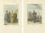 China Qing Court Officials and Armored Guard, 1815, Paper, Set of 2 For Sale