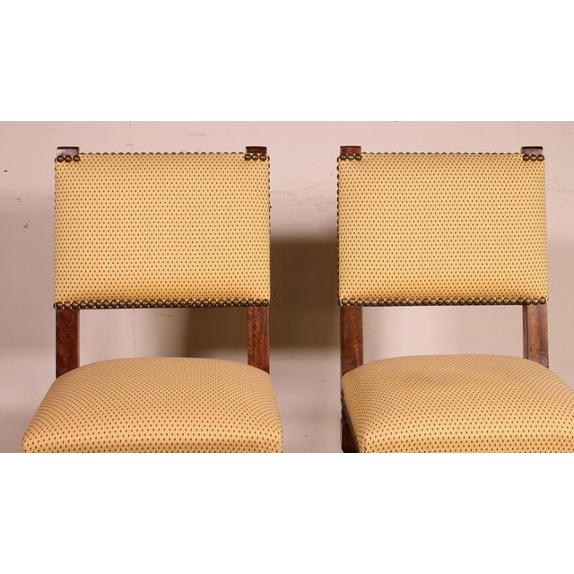 lovely pair of 2 Louis XIII style walnut chairs (20 century) The chairs are from France are in perfect condition. The...