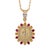 Ruby & Diamond Virgin Mary Pendant Gold Chain Necklace For Sale - Image 9 of 9