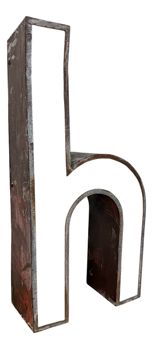 Vintage Illuminated Advertising Letter H, 1960s