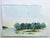 Rustic Small Mid 20th Century Coastal Landscape With Trees Watercolor Painting For Sale - Image 3 of 3