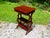 Brown Antique Mahogany Empire Victorian Gothic Revival Trestle Lyre Nightstand Table For Sale - Image 8 of 18