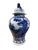1980s Vintage Lg Chinoiserie Cobalt Blue & White Temple Ginger Jar 23" H For Sale - Image 5 of 12