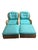 McGuire wicker chairs with ottomans. Beautiful teal cushions included. Ottoman dimensions: Width: 23.5 inches Depth: 23.5...