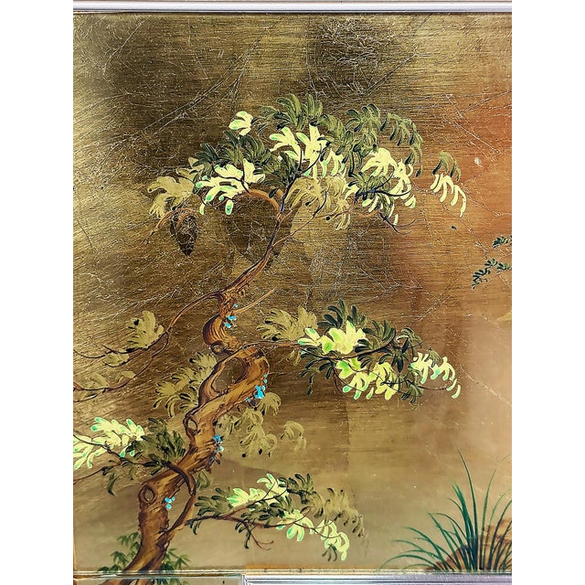 Gold LaBarge Elgomise Chinnoiserie Reverse Gold Painted Mirror, 1986 For Sale - Image 8 of 18