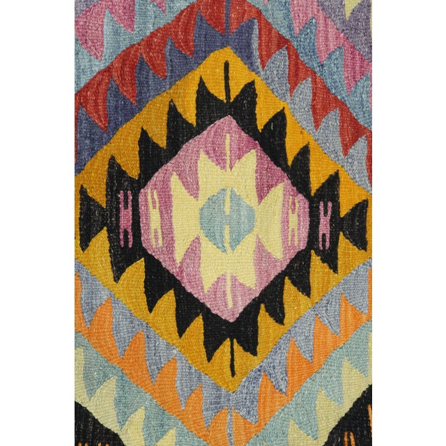 Vintage Turkish Kilim Rug- 5′6″ × 9′11″ For Sale - Image 10 of 13