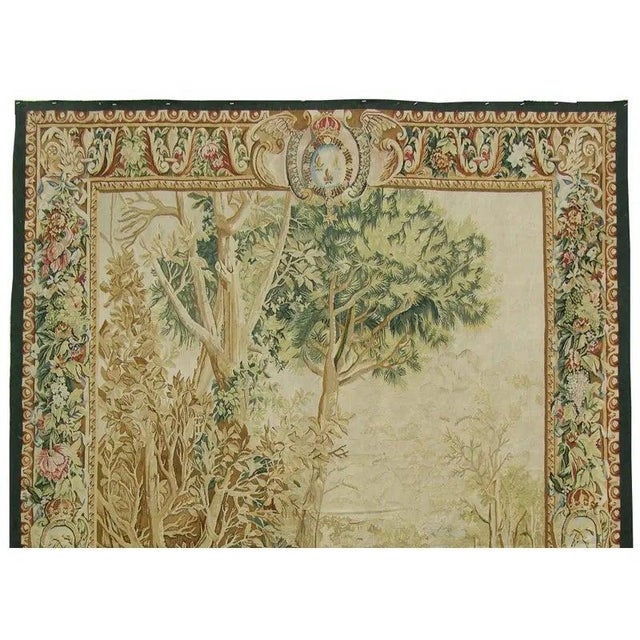 Vintage Tapestry Depicting Greenhouse For Sale - Image 4 of 9