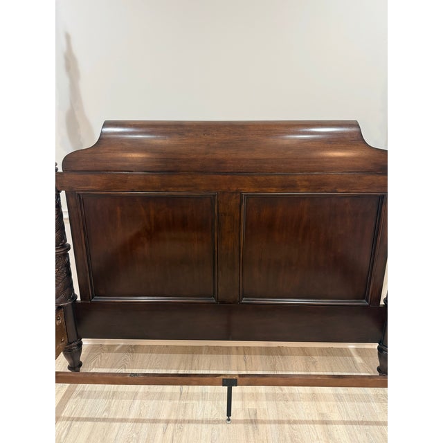 Wood Attributed to Bernhardt Smithsonian Collection King Size Poster Bed For Sale - Image 7 of 12
