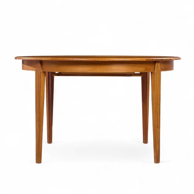 Arne Vodder Arne Vodder Mid Century Danish Teak Expanding Round Dining Table With 3 Leaves For Sale - Image 4 of 16