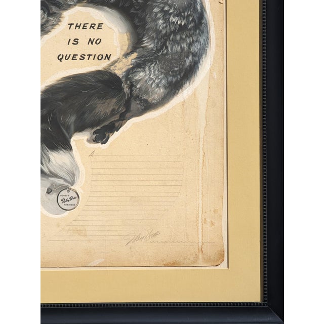 Paint Robert Joy "There is No Question" Early Modern Original Foley's Ad Layout with Mink Stole, Early 20th Century For Sale - Image 7 of 11