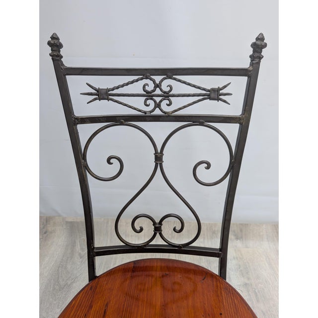 Wrought-Iron Metalwork Chair For Sale - Image 4 of 9