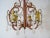 1920s French Petit Pink & White Opaline Drops Beaded Swags Chandelier, Circa 1920 For Sale - Image 5 of 10