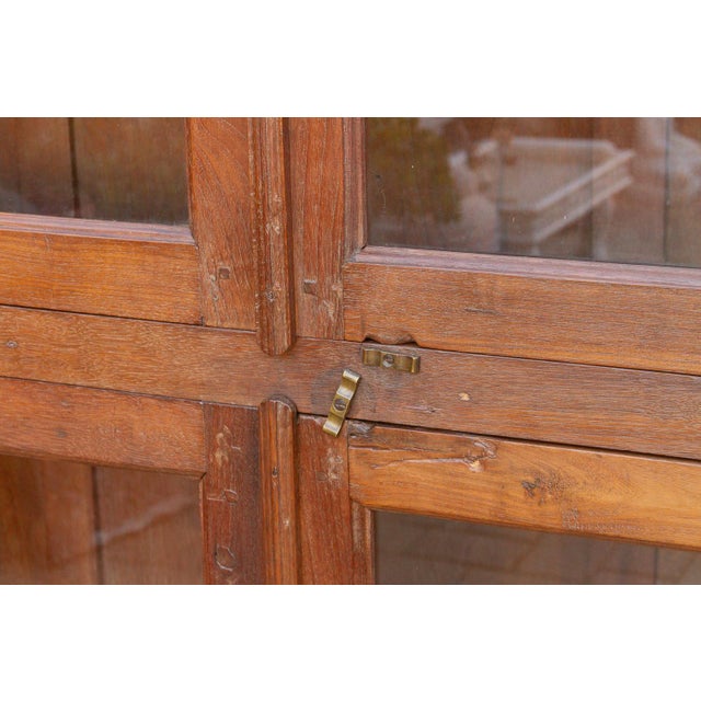 Large British Colonial Glass Display Cabinet For Sale - Image 13 of 14