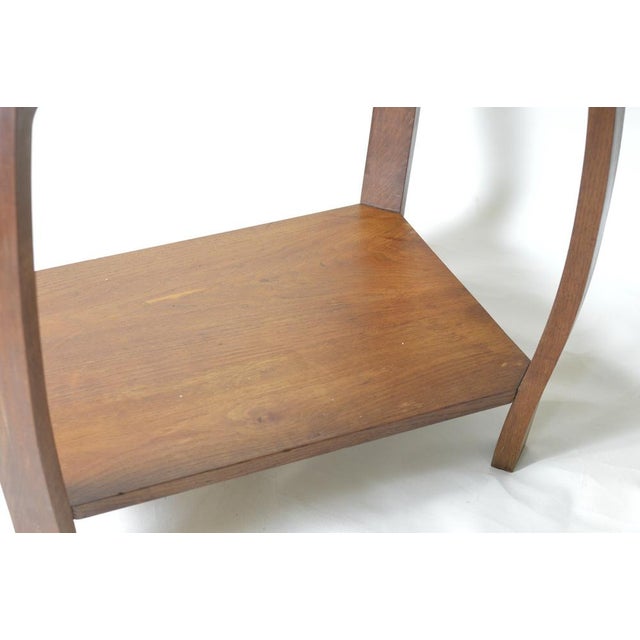 Art Deco Table in Oak with Curved Legs, 1930s For Sale - Image 10 of 12