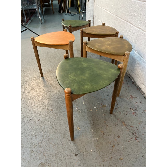 Mid 20th Century Mid-Century Reversible Stacking Table Stools Attributed to Lu Van Circa 1960s For Sale - Image 5 of 7