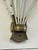Gold Vintage White Wall Lights in Brass, 1950, Set of 2 For Sale - Image 8 of 11