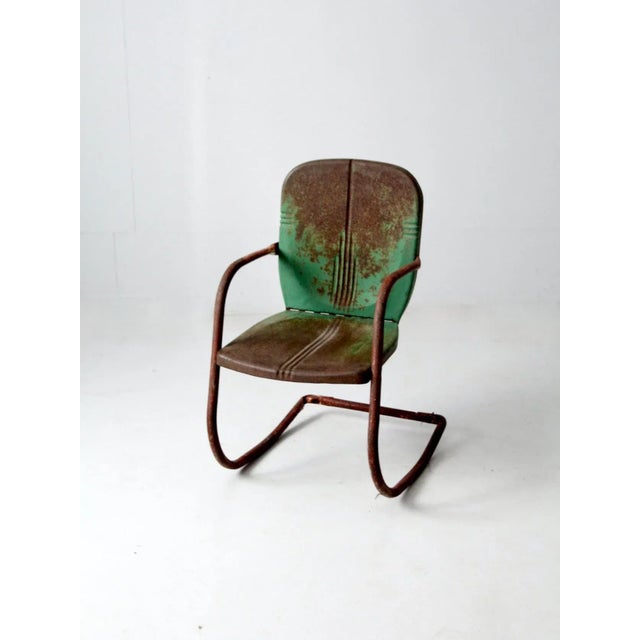 Mid-Century Metal Patio Chair For Sale - Image 11 of 11