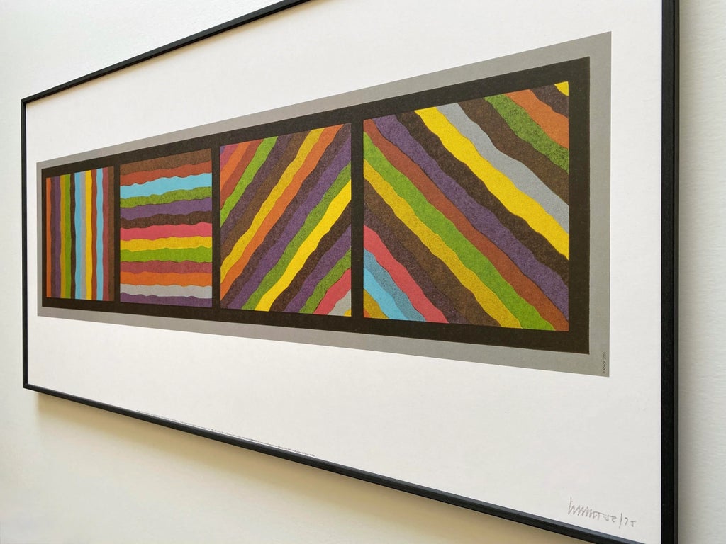 Sol LeWitt Vintage Modernist Framed Extra Large Lithograph Print