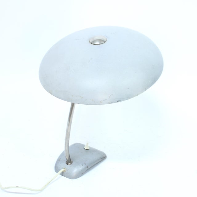 Gray Industrial Table Lamp attributed to Christian Dell for Kaiser Idell, 1930s For Sale - Image 8 of 18