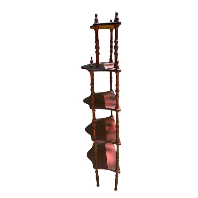 Vintage Regency Style Cherry Etegere or Tiered Shelf For Sale In Atlanta - Image 6 of 8