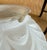 White 1960s Hollywood Regency Mid Century Swag Two-Light Ceiling Fixture - White Frosted Ruffled Drapery Shades For Sale - Image 8 of 12
